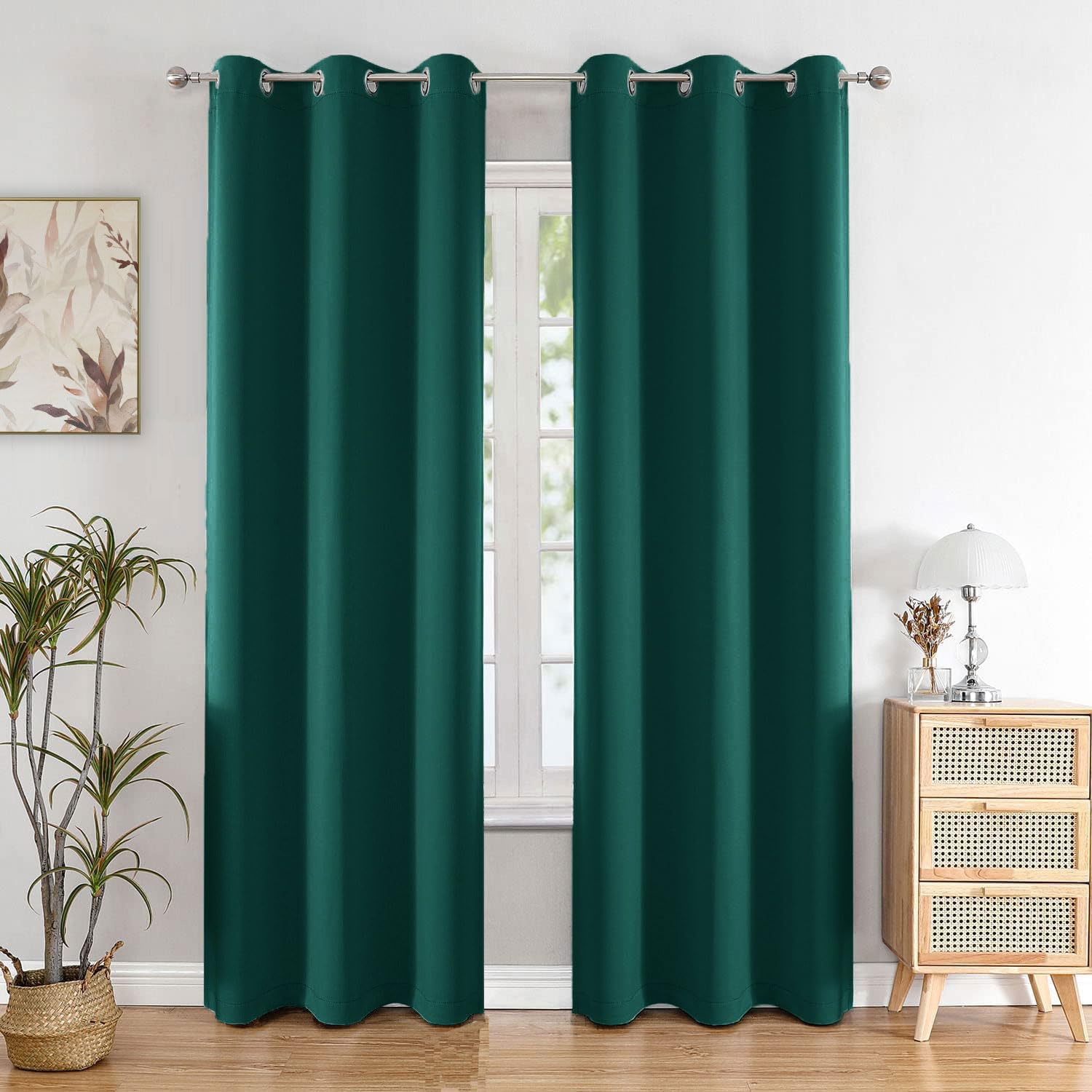 Homemonde Room Darkening Curtain For Long Door 8 Feet Single Pcs - Heavy Polyester 75% Blackout Thick Curtains, Room Privacy And
